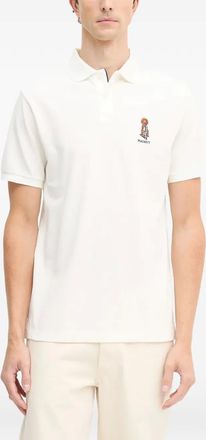 Hackett Poloshirt met geborduurd logo - Wit