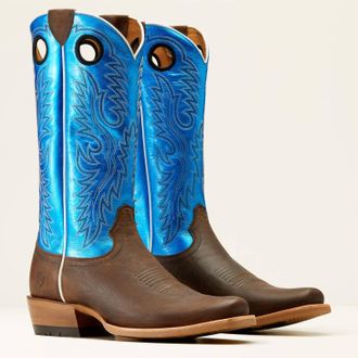 Ariat Mens Ringer Western Boots In Brown/blue