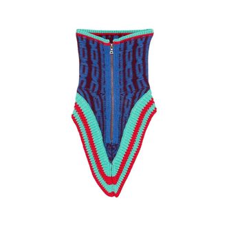 Dries Van Noten Colletto in Lana Jacquard - - Accessories - Donna - Multicolore - ONE SIZE