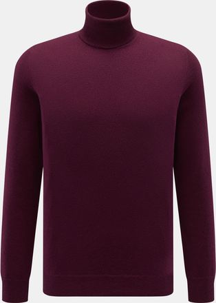 Braun Hamburg Men - Cashmere turtleneck jumper burgundy
