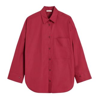 By Malene Birger Dames, Blouses & Shirts, Rood, Maat: XS Katoen