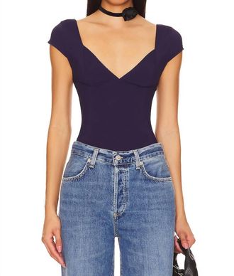 Free People Duo Corset Cami Top In Jazzberry Blue