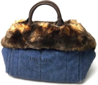 Prada Pre-owned Handbags, female, Blue, Size: ONE SIZE Pre-owned Vintage Handbag