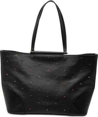 MCM Pre-owned MCM Visetos Nylon Claudia Studded Tote Ladies CK1TNPUUPQ5RIUT7