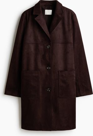 H&M Knielanger Mantel - Brown