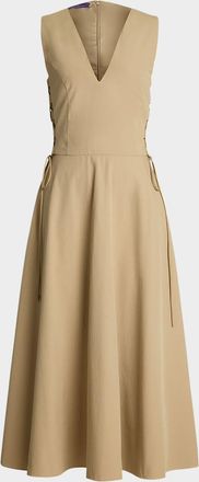Ralph Lauren Collection Renna Cotton Gabardine Day Dress