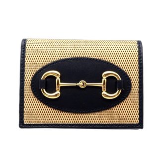 Gucci Beige Black Canvas Wallet (Bi-Fold) (Pre-Owned)