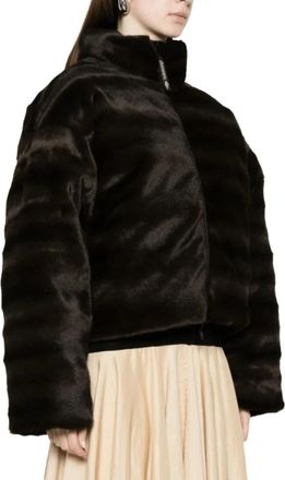 Balenciaga Jassen, Dames, Zwart, M, Polyester, Ski Reversible Puffer