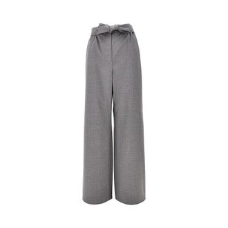 Max Mara Wool parachute pants with belt Woman 42