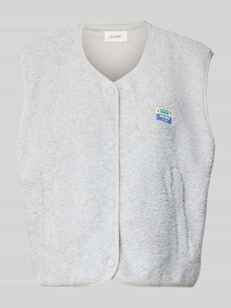 American Vintage American Vintage Weste mit Rundhalsausschnitt Modell HOKTOWN in Hellgrau Melange, Gr&ouml;&szlig;e XS/S