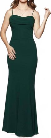 Milano Formals Flowing Muse Maxi Dress In Dark Green