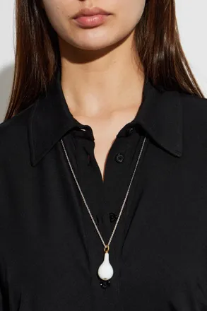 Toteme Long Necklace With Pendant, Womens, Silver