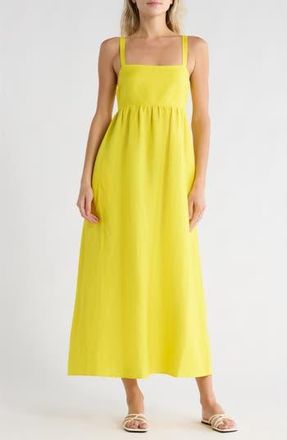 L'agence Jeessamy Empire Waist Dress in Laser Lemon at Nordstrom Rack, Size 4