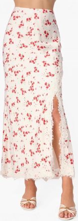 Cami NYC Teagan Hammered Silk Maxi Skirt In Candied Rose