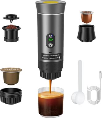 OEM Cafetera Port&aacute;til 3 En 1, Con Opciones Para Preparar Caf&eacute; Caliente Y Fr&iacute;o, Color Gris