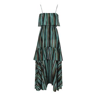 Pinko Maxi Dresses, female, Multicolor, Size: S Arluno Long Muslin Dress