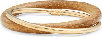 Soko Interlocked Bangle in Gold/Wood at Nordstrom, Size Medium
