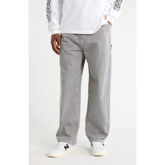 Carhartt Work in Progress Mercer Stripe Single Knee Loose Fit Pants at Nordstrom, Size Xx-Large