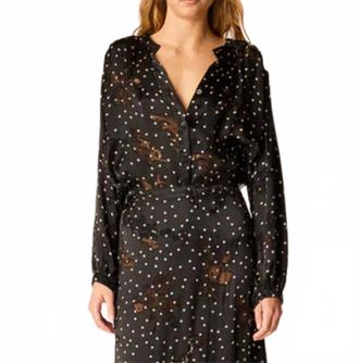 Natalie Martin Tolan Shirt Top In Midnight Burnout