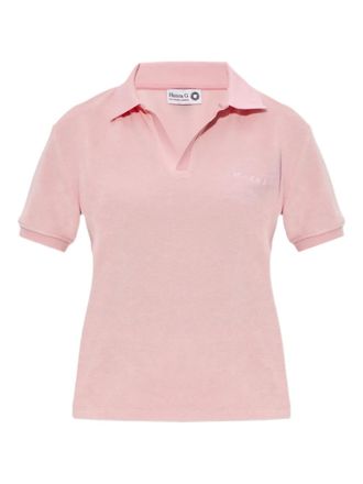 Hunza G embroidered-logo T-shirt - Pink