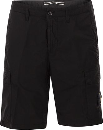 Stone Island cargo-bermudashort met normale pasvorm en zakken met ritssluiting