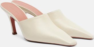 Amina Muaddi Jamie 80 leather mules