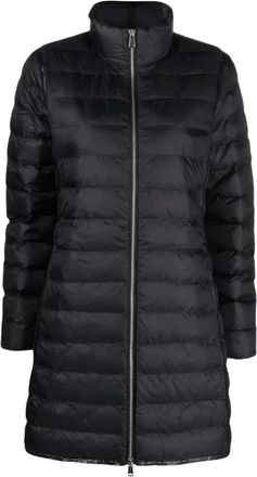 Polo Ralph Lauren Ge&iuml;soleerde Zwarte Puffer Donsjas - Dames - Parka Jassen - Zwart - S - Leer - Jassen