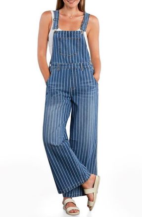 Wash Lab Denim Lucky Denim Overalls in Blue Denim Stripe at Nordstrom, Size X-Small
