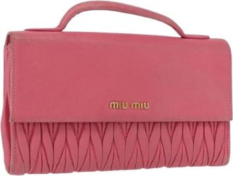 Miu Miu Pre-owned Clutches, female, Pink, Size: ONE SIZE Pre-owned Clutch