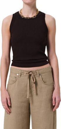 Citizens Of Humanity Isabel Rib Tank In Chocolate