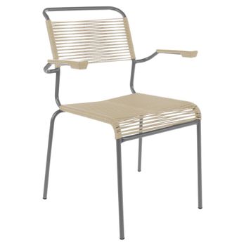 Schubiger M&ouml;bel Spaghetti-Stuhl S&auml;ntis mit Armlehnen