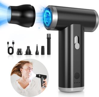 OEM Plumero De Aire El&eacute;ctrico Con Ventilador Turbo De 110.000 Rpm, Miniventilador Port&aacute;til Recargable Para Coche, Ordenador, Teclado Y Uso En Exteriores