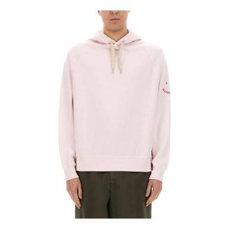 Paul Smith Hoodies, male, Pink, Size: XL Happy Emb Hoodie