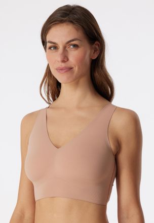 Schiesser Bustier SCHIESSER Invisible Soft, Damen, Gr. 36, N-Gr, beige (411, maple), Single Jersey, Obermaterial: 75% Polyamid, 25% Elasthan, unifarben, bequem,