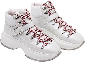 Hogan High-Top Leather Buckled Sneaker