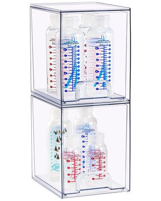 Sorbus Stackable Clear Acrylic Set Of 2 Storage Drawers