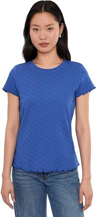 Nic+Zoe Lace Knit T-Shirt Womens Clothing Neptune : XL (US 16-18), Cotton