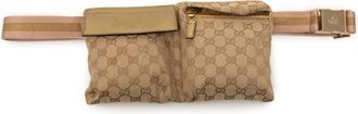 Gucci Gg Canvas Beige Multi-Color Gg Canvas Fanny Pack (Pre-Owned)