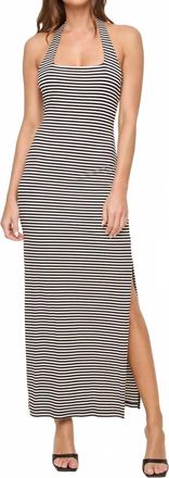 L*Space London Stripe Dress In Black /whited Stripe