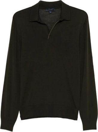 Sease long-sleeved polo shirt - men - Virgin Wool - L - Brown