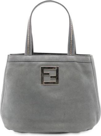 Fendi Pre-owned Fendi Nubuck FF Chains Tote Ladies 8BR650 DRD 2461 119