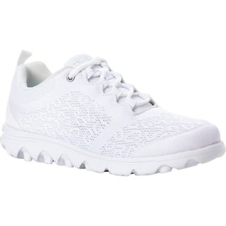 Prop&eacute;t TravelActiv Knit Lace-Up Sneaker in White at Nordstrom, Size 6.5