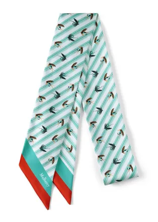 Mulberry Printed Twill Scarf - Blue - One Size