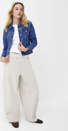 Vero Moda Womens Cropped fitted stretch jean jacket