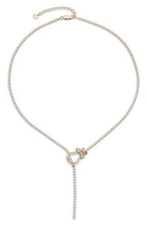 Eye Candy Los Angeles Auora Cubic Zirconia Y-Necklace in Gold at Nordstrom Rack