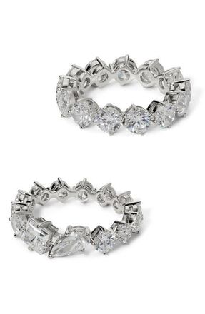 Nadri Lucia Set of 2 Mixed Cubic Zirconia Rings in Rhodium at Nordstrom, Size 8