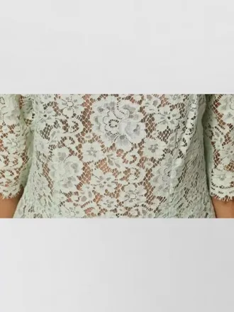 Dolce & Gabbana floral lace trim midi dress