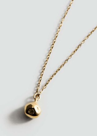 Mango Collana ciondolo sfera acciaio inossidabile oro - Donna - Taglia unica - MANGO