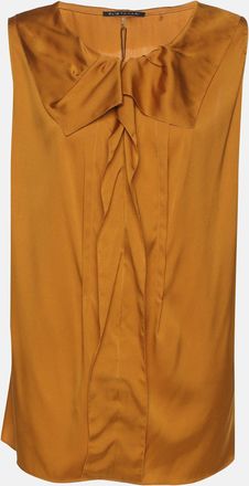 Elie Tahari Yellow Pepper Stretch Silk Andrea Blouse