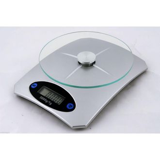 Trade Shop Trade Shop - Digital Bilante Lcd Piatto En Vetro Da Cucina Elettronica 5 Kg Tasto Tara Casa